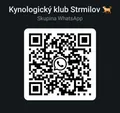 QR kód pro vstup do skupiny WhatsApp Kynologický klub Strmilov